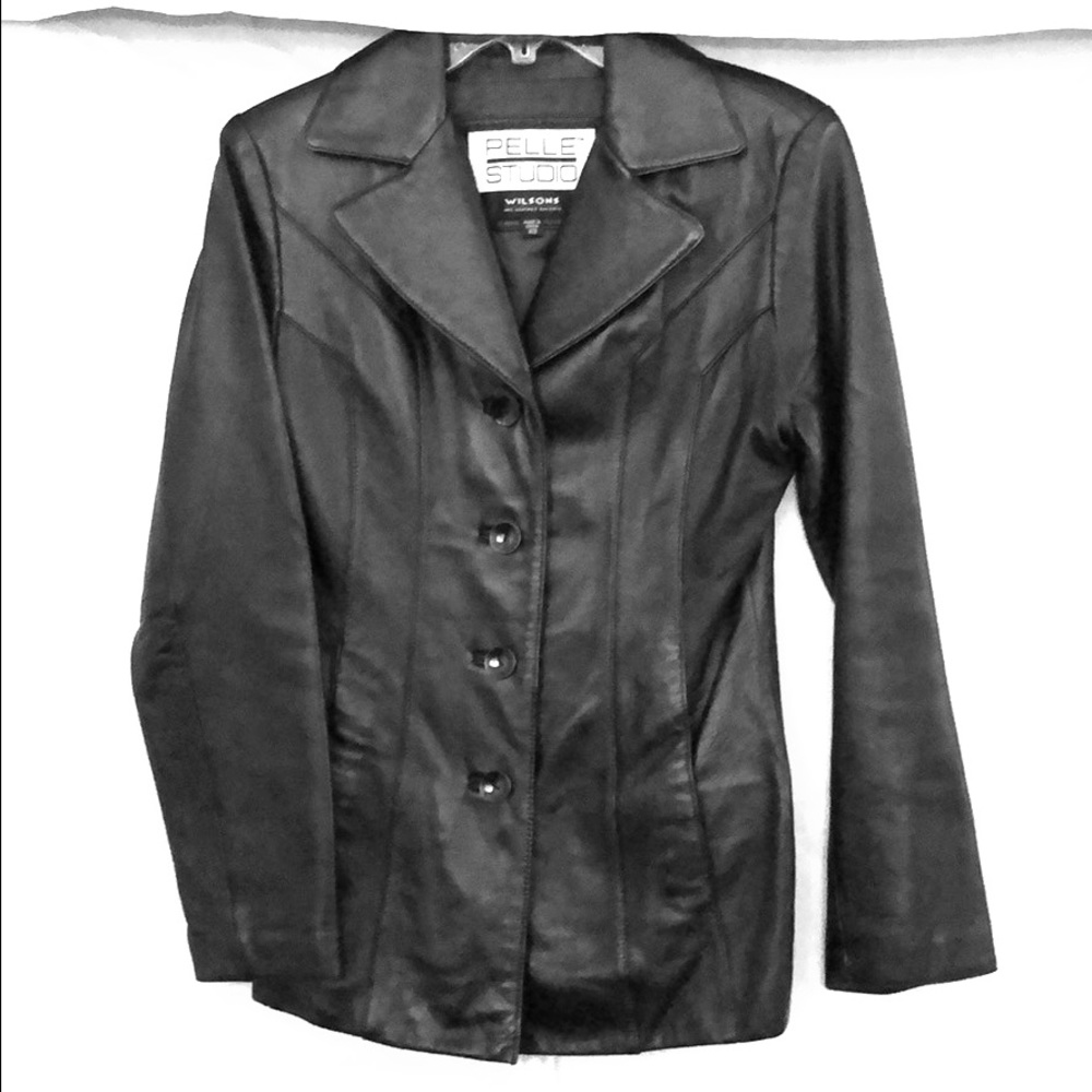 Black Leather Jacket Excellent Condition!!! - image 1